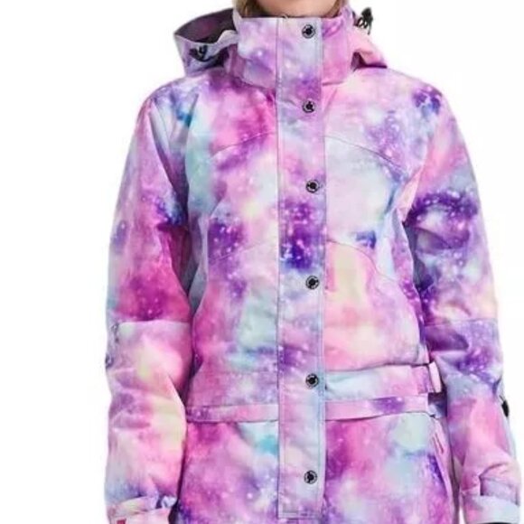 NWT Bluemagic ski snow suit by SNBOCON, size M Tie Dye galaxy - Picture 2 of 11